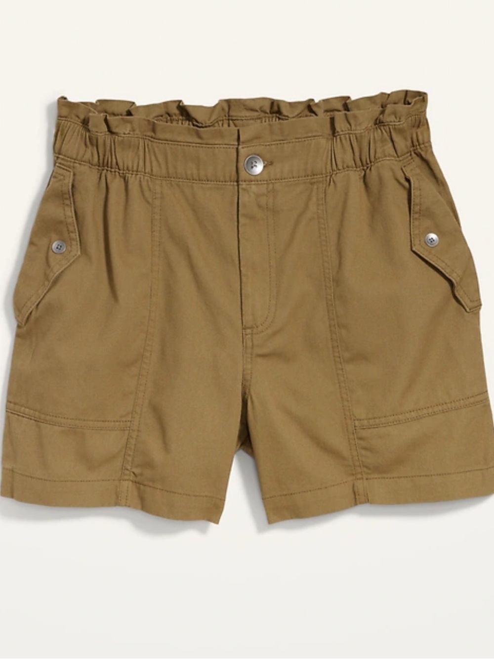 Old Navy Twill Paperbag Waist Utility Shorts - Tan